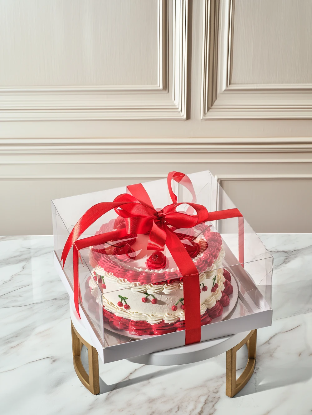 Коробка для торта 21 × 21 × 10 см в собранном виде